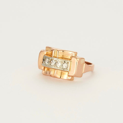 Bague 46 Bague tank or rose 58 Facettes AB30