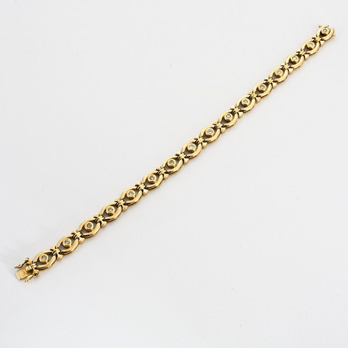 Bracelet Bracelet or jaune diamants 58 Facettes LP502/12