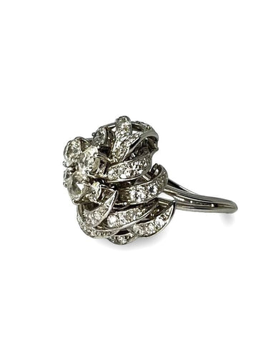 Bague 50 Bague ancienne or et platine diamants 2,90 ct 58 Facettes 67201