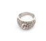 Bague 54 Bague en or blanc massif avec diamant central et pavé de diamants. 58 Facettes