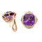 Boucles d'oreilles Piranesi - boucles d'oreilles or rose améthyste et diamants 58 Facettes