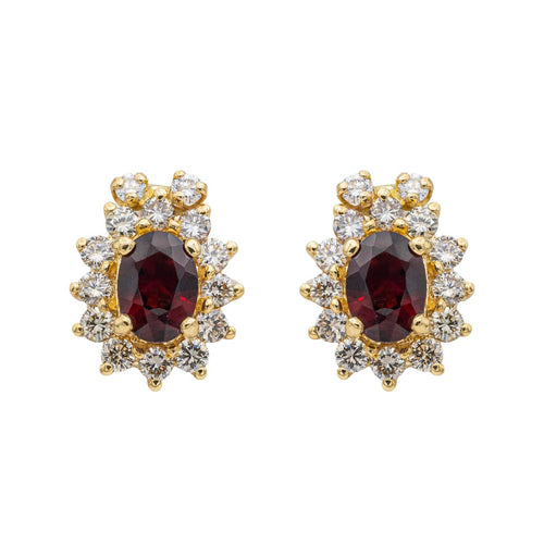 Boucles d'oreilles Boucles d'oreilles Marguerite Or jaune Grenat 58 Facettes 3002092CN
