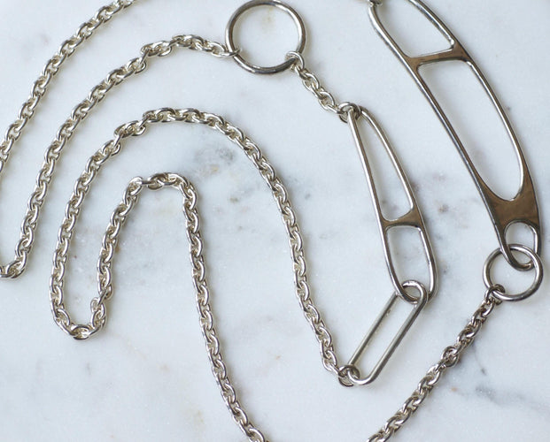 Collier Hermès Sautoir Chaine d'Ancre Twist en Argent 100 cm 58 Facettes