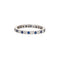 Bague 48.5 Bague d'éternité en or blanc, diamants et saphirs 58 Facettes G12720