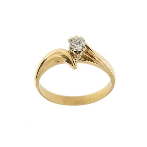 Bague Bague solitaire contrariée avec diamant 0,30 ct 58 Facettes 31425