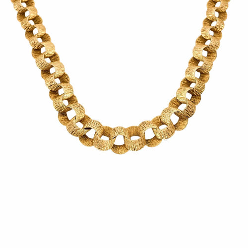 Collier Exceptionnel Collier Ancien en or jaune maille gourmette 58 Facettes AUX1137