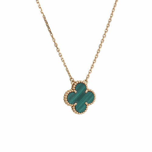 Collier Van Cleef & Arpels - Collier Vintage Alhambra Or Jaune Malachite 58 Facettes