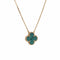 Collier Van Cleef & Arpels - Collier Vintage Alhambra Or Jaune Malachite 58 Facettes