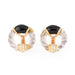 Boucles d'oreilles Boucheron - Boucles d'oreille Or Jaune, Onyx, Cristal de Roche et Diamants 58 Facettes 1