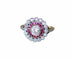 Bague 53 Bague Cible Belle Epoque Diamants et Rubis Calibrés 58 Facettes