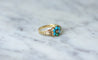 Bague Bague fleur ancienne turquoises et diamant 58 Facettes