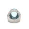 Bague 55 Bague or blanc topaze et diamants 58 Facettes 1.0000076/2