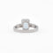 Bague Bague en or blanc avec aigue-marine et diamants 58 Facettes