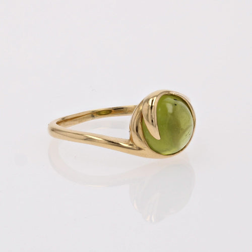 Bague 51 Bague péridot cabochon or jaune 58 Facettes 24-337B