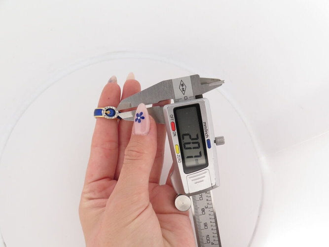 Bague 49 vintage bague FRED boucle de ceinture or jaune & email 16 diamants 58 Facettes 261950