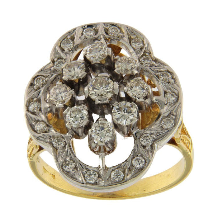 Ring aus Giallo- und Bianco-Gold mit Diamanten