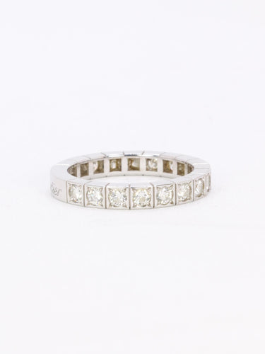 Bague 52 CARTIER Bague Lanière or blanc diamants 58 Facettes 1109.2