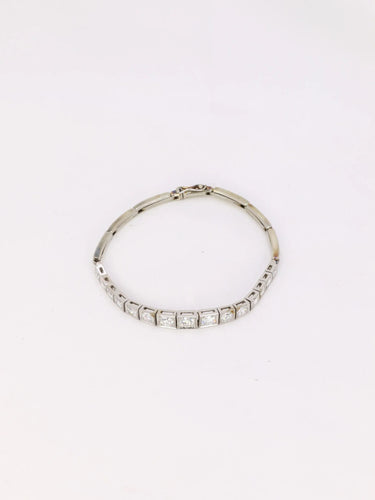 Pulsera vintage con diamantes en forma de gota de 2,5 ct