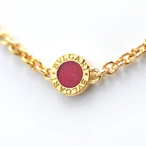 Collier BULGARI - Collier Bulgari en or jaune avec jade, corail et lapis 58 Facettes