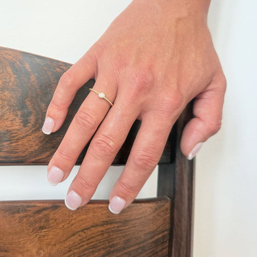 Ring Solitær nr. 06 i gult guld og diamant 