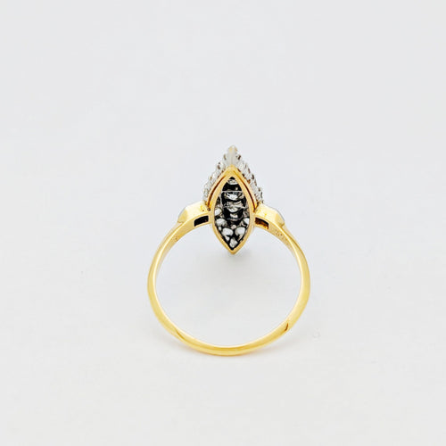 Bague 53 Marquise or jaune et diamants 58 Facettes 32190