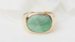 Bague 50 Bague chevalière en or jaune et cabochon jade 58 Facettes 31221