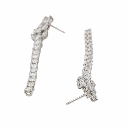 Boucles d'oreilles Boucles d'oreilles Pendantes Or blanc Diamant 58 Facettes 3376674CN