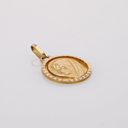 Pendentif Petite médaille Vierge Marie or jaune 58 Facettes CVP125