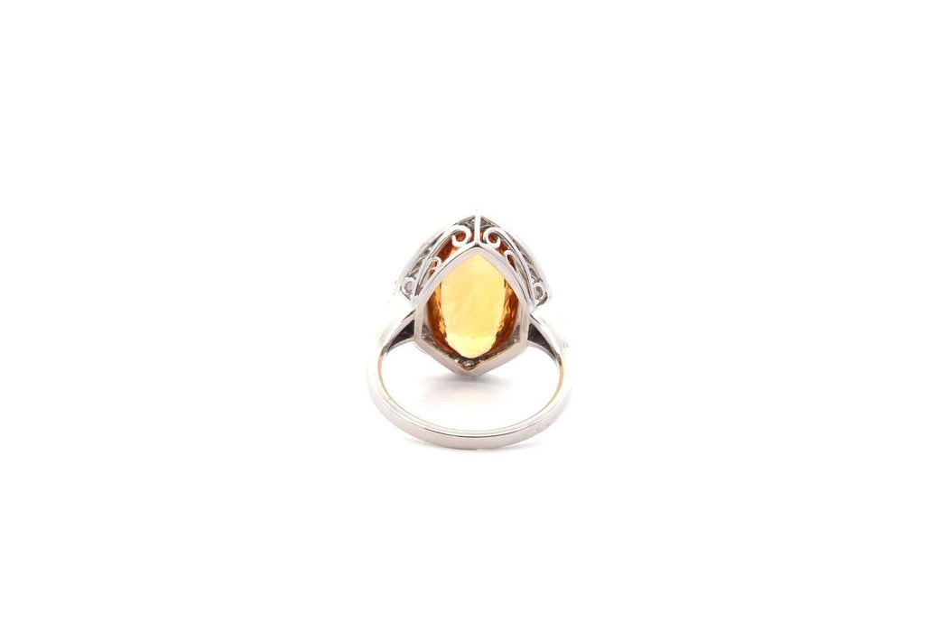 Bague 54 Bague topaze naturelle 7,03cts et diamants 58 Facettes 26061-25649b