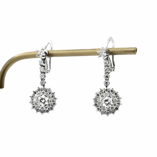 White gold diamond earrings
