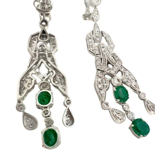 Boucles d'oreilles Boucles d'oreilles en platine et diamants 58 Facettes Q815A