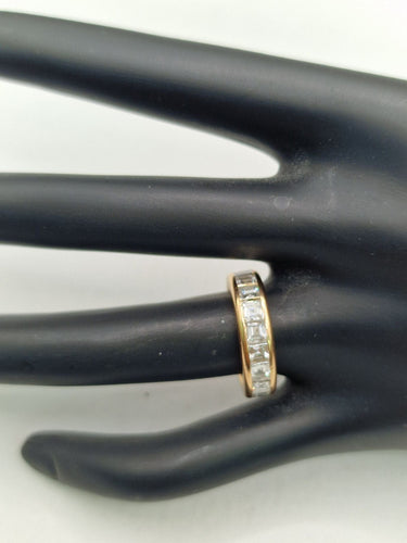 Bague 51 Bague Éternelle en or rose avec diamants taille carré 58 Facettes