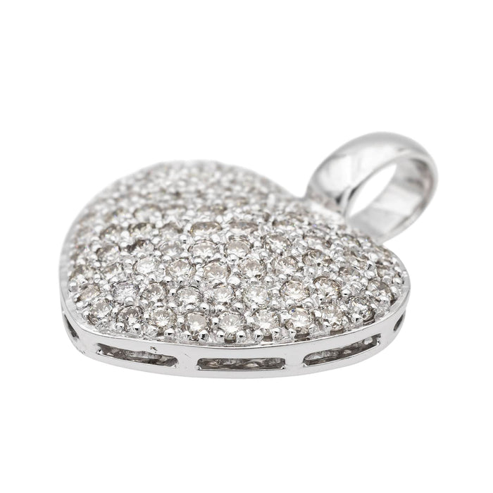 Pendentif Pendentif Coeur Or blanc Diamant 58 Facettes 2635144CN