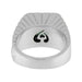 Bague 56.5 Bague en or blanc avec émeraude et diamants 58 Facettes G3612