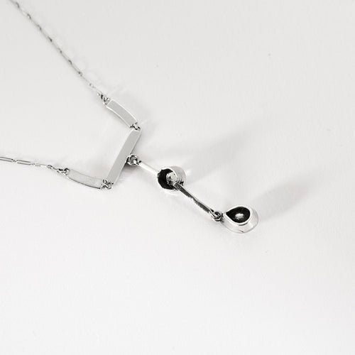 Collier Collier négligé or blanc et diamants 58 Facettes B250462