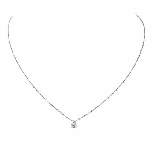 Collier Collier Solitaire Or blanc Diamant 58 Facettes 2609057CN