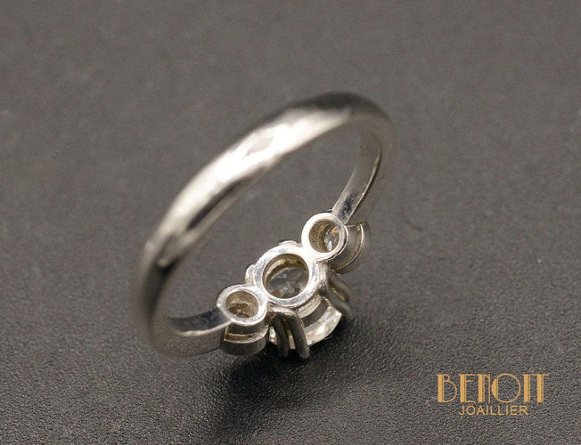 Bague 52 Solitaire platine diamants 58 Facettes A10491