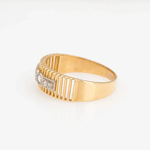 Bague 58 Bague Diamant Vintage Or Jaune 58 Facettes G13463