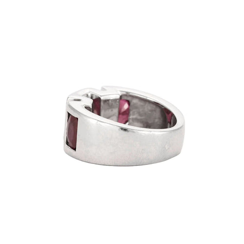 Bague BAGUE OR BLANC DIAMANTS ET RUBIS. 58 Facettes BO/230061/