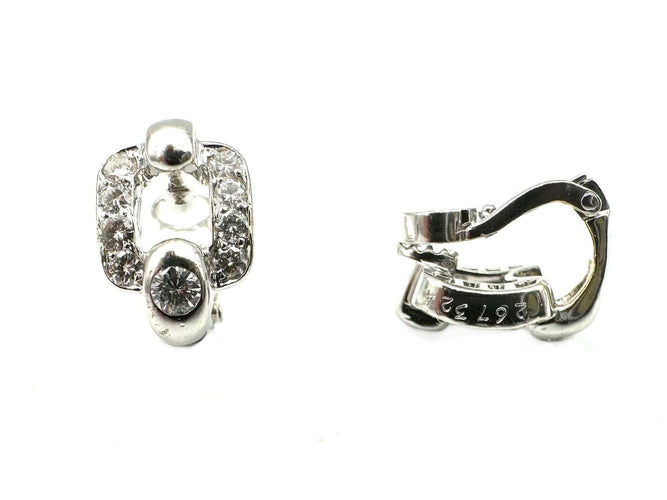 Boucles d'oreilles CARTIER. Boucles d'oreilles vintage or et diamants 58 Facettes