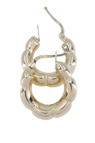 Boucles d'oreilles CRÉOLES GODRONNÉES 58 Facettes 087491