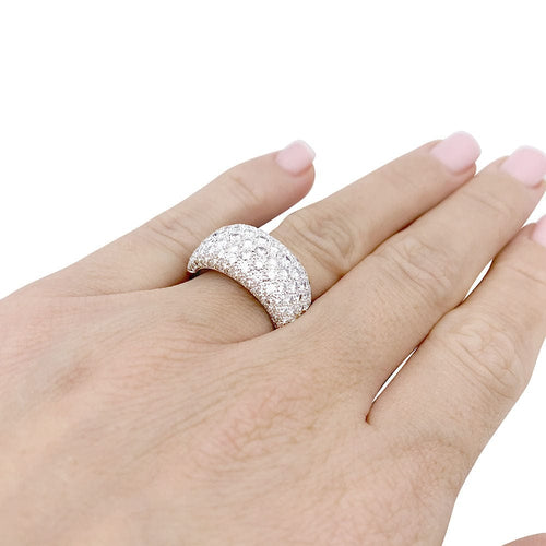 Bague 53 Bague Cartier or blanc, diamants "Nouvelle Vague". 58 Facettes 33661