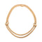 Collier Collier or jaune double rang maillon lisse 58 Facettes 1