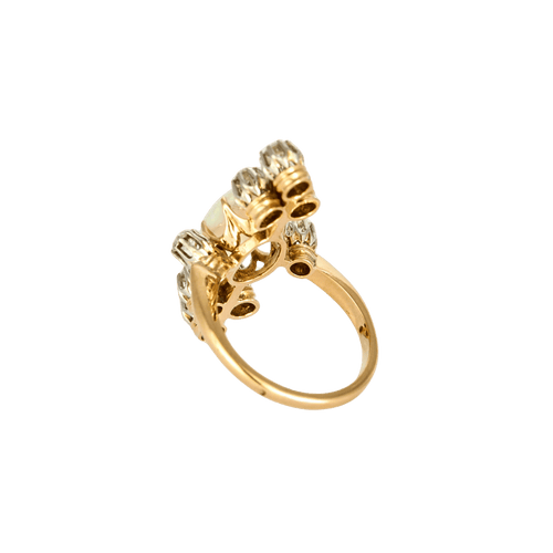 Bague 55 BAGUE OR JAUNE, OPALE ET DIAMANTS 58 Facettes BO/240035