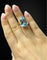 Bague Bague artisanale ornée d'une topaze bleue 58 Facettes
