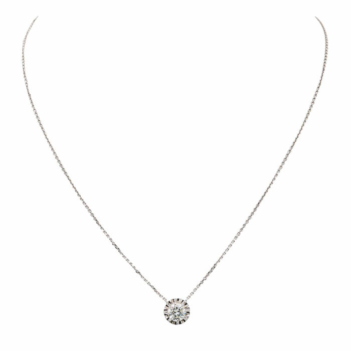 Collier Collier Or blanc Diamant 58 Facettes 3440606CN