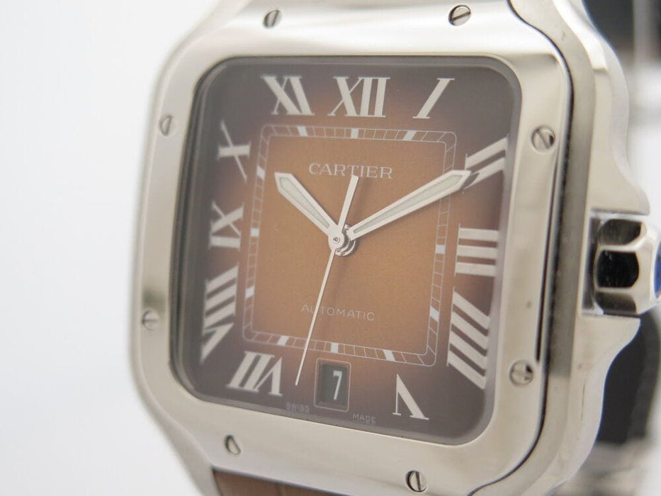 Montre montre CARTIER santos gm 47 mm automatique  acier 58 Facettes 263694