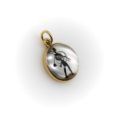 Pendentif Pendentif en cristal d'Essex de style édouardien en or jaune 58 Facettes A2002Q