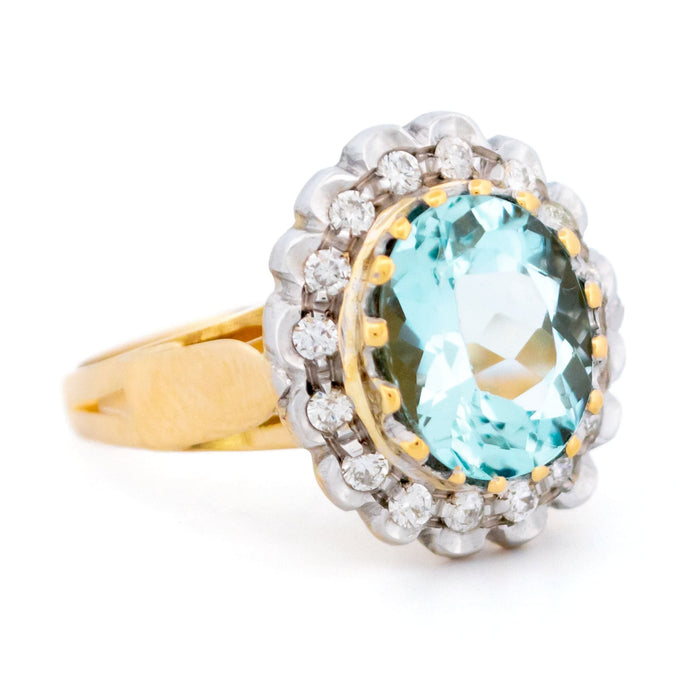 Bague 54.5 Bague grappe de diamants aigue-marine 58 Facettes E712C420332A4B61B242A174B74796B1