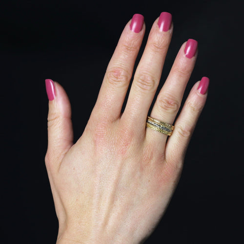 Bague 55 Bague alliance grande 2 pièces 58 Facettes 25-067